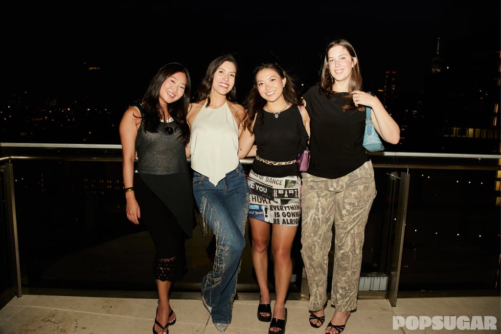 Yerin Kim, Kelsey Castañon, Lena Felton, and Kelsey Garcia pose outside.