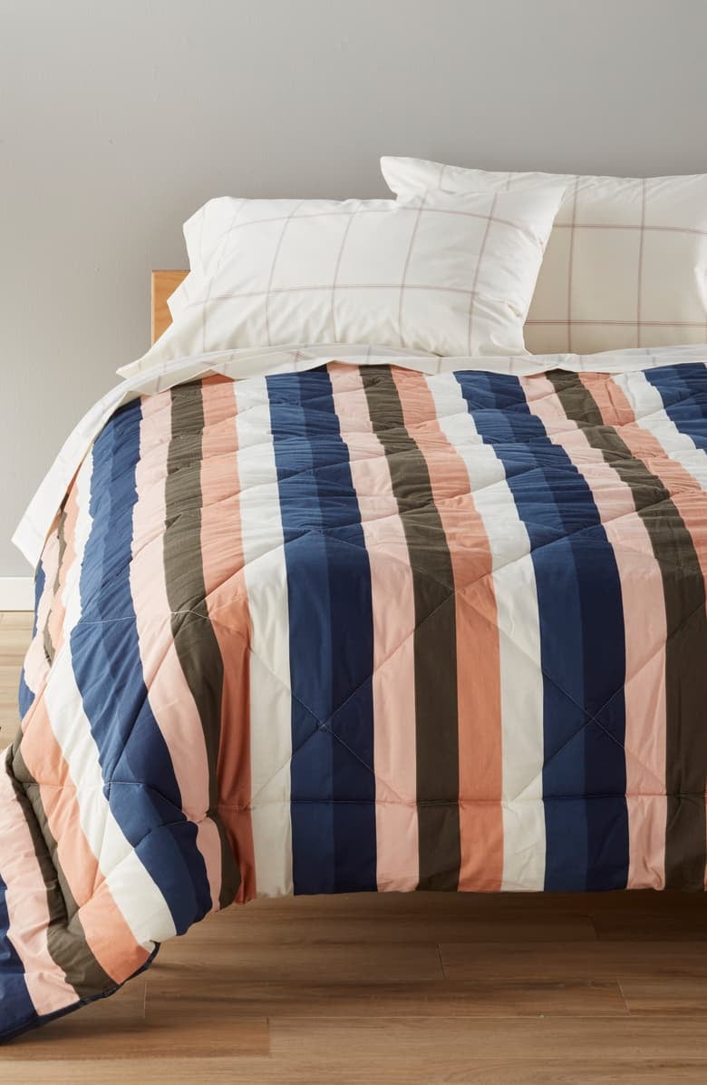 BP. Reversible Print Comforter & Check Sheet Set