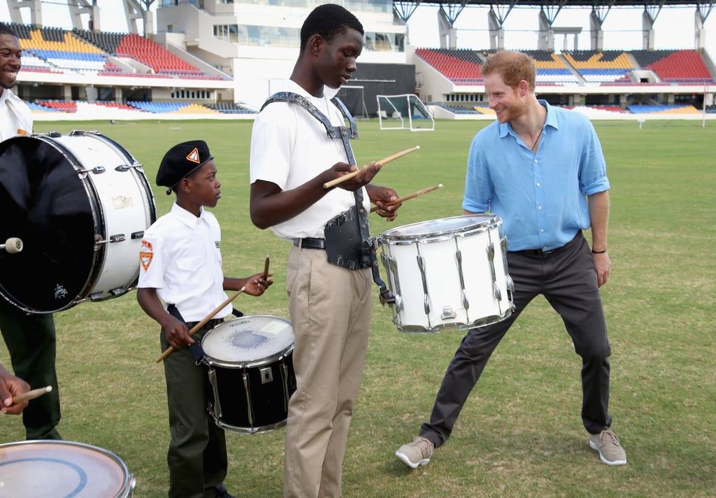 Prince Harry Dancing With Kids in the Caribbean 2016