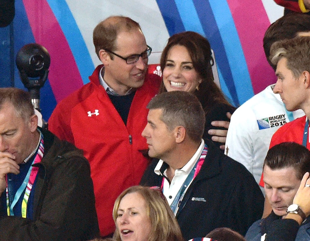 Prince Harry and Prince William at the Rugby World Cup 2015