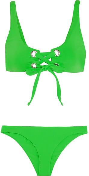 Mara Hoffman Lace-up Bikini - Lime green