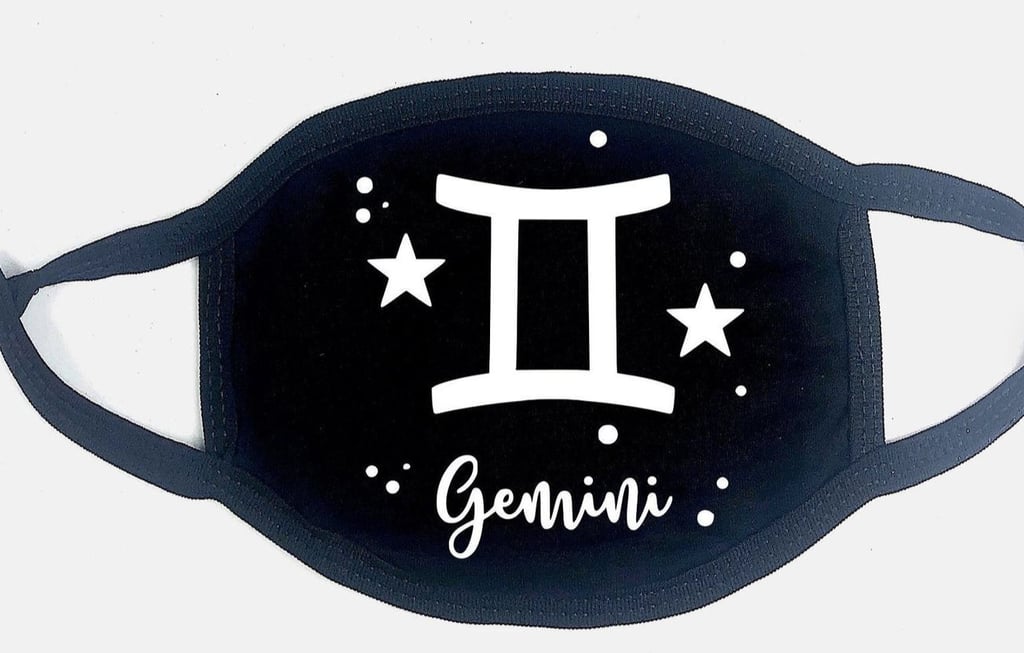 Gemini Zodiac Birthday Face Mask