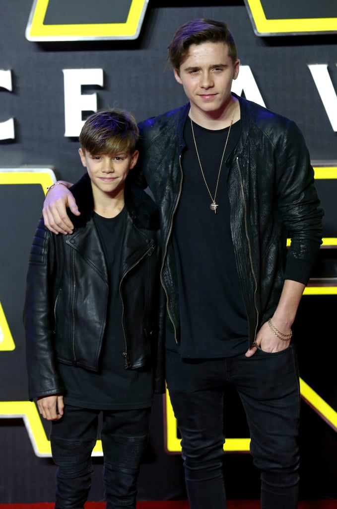 Brooklyn and Romeo Beckham at the UK Star Wars Premiere