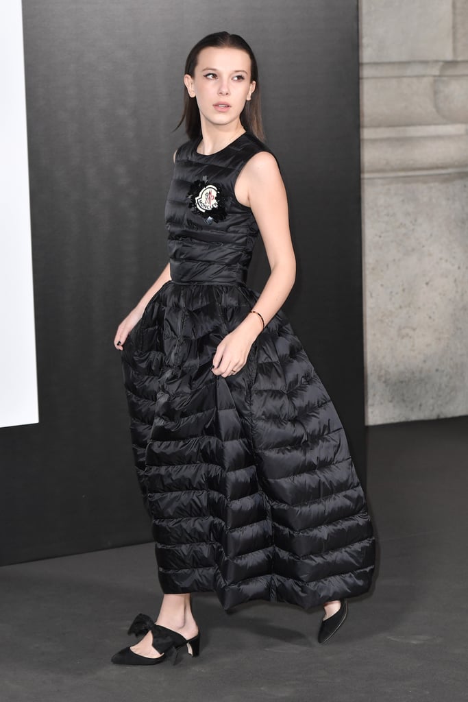 Millie Bobby Brown at a Moncler Genius Event During Milan Fashion Week