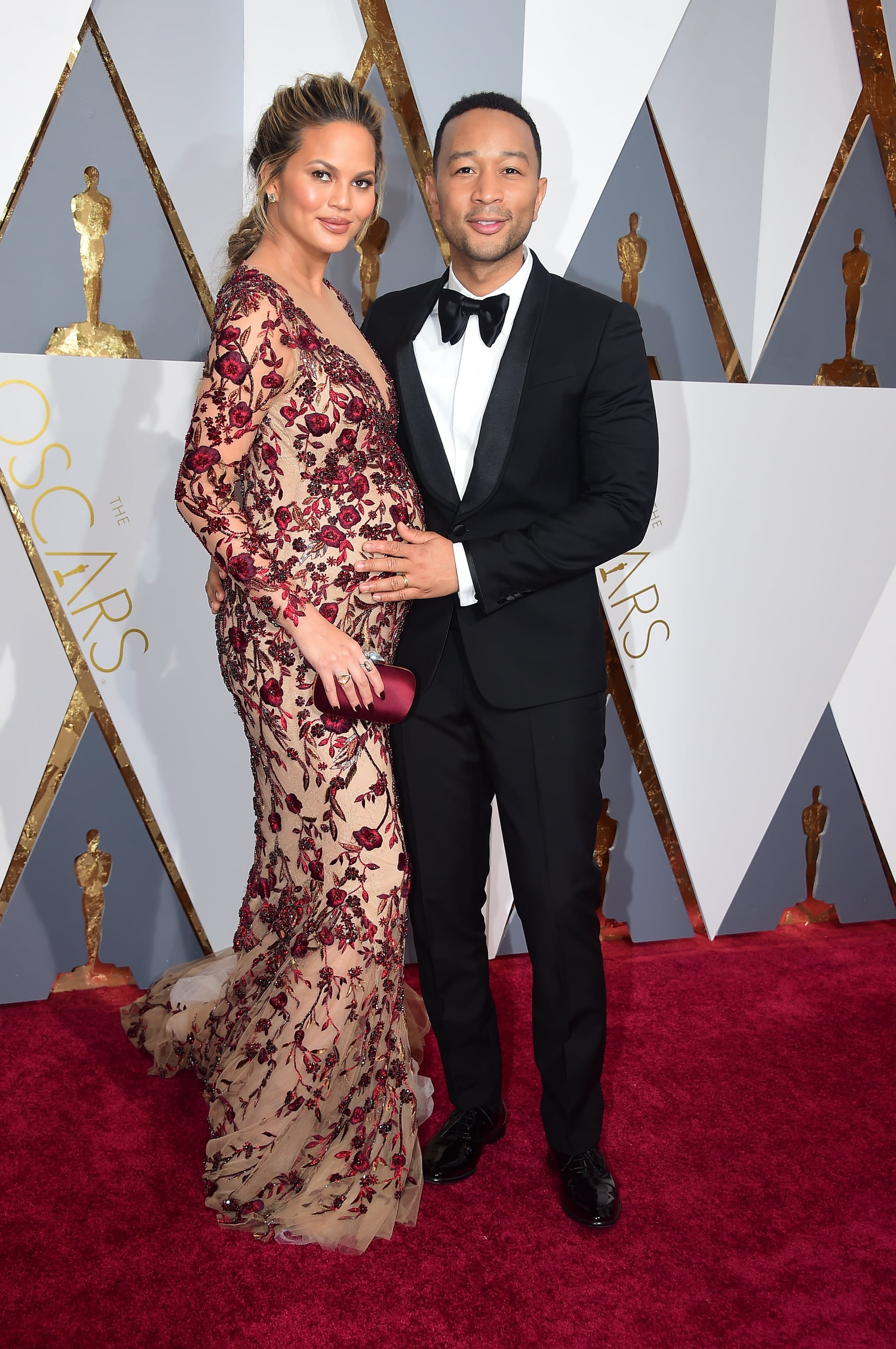 Chrissy Teigen And John Legend At The Oscars 2016 Popsugar Celebrity