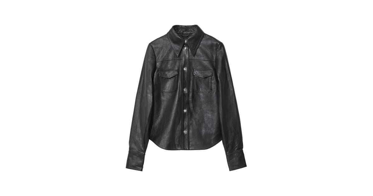 h&m leather top