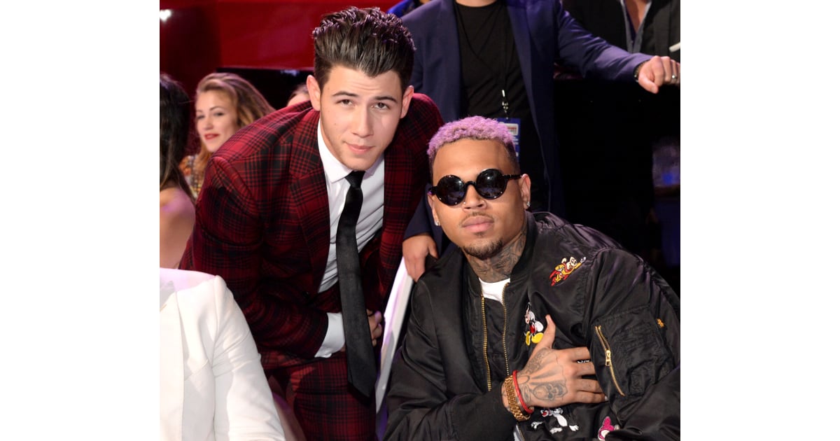 Nick Jonas and Chris Brown Go Inside the iHeartRadio Music Awards