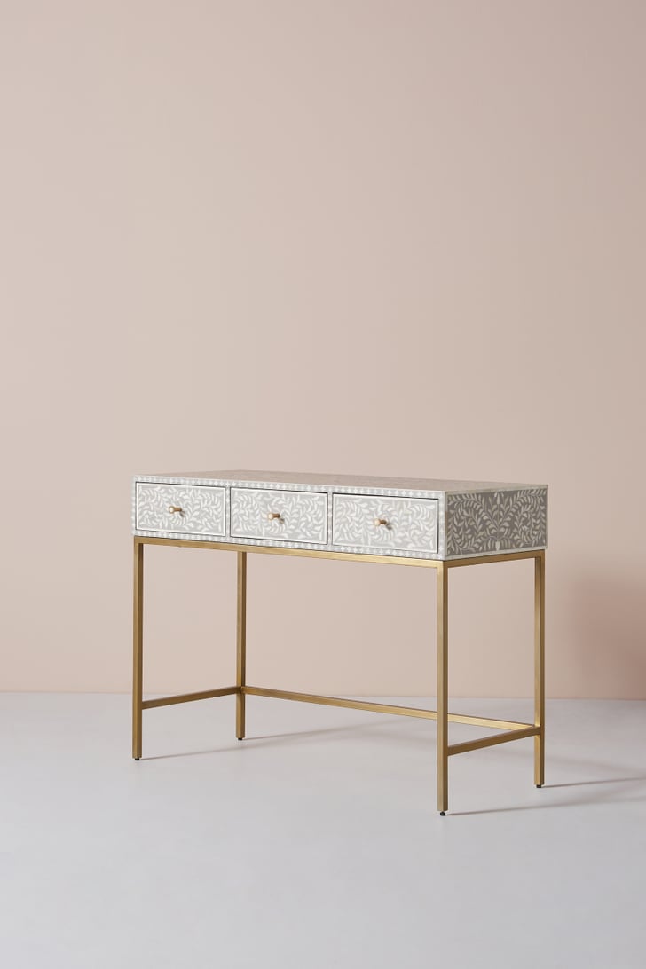 Get the Look Scroll Vine Inlay Vanity Table Anthropologie Spring