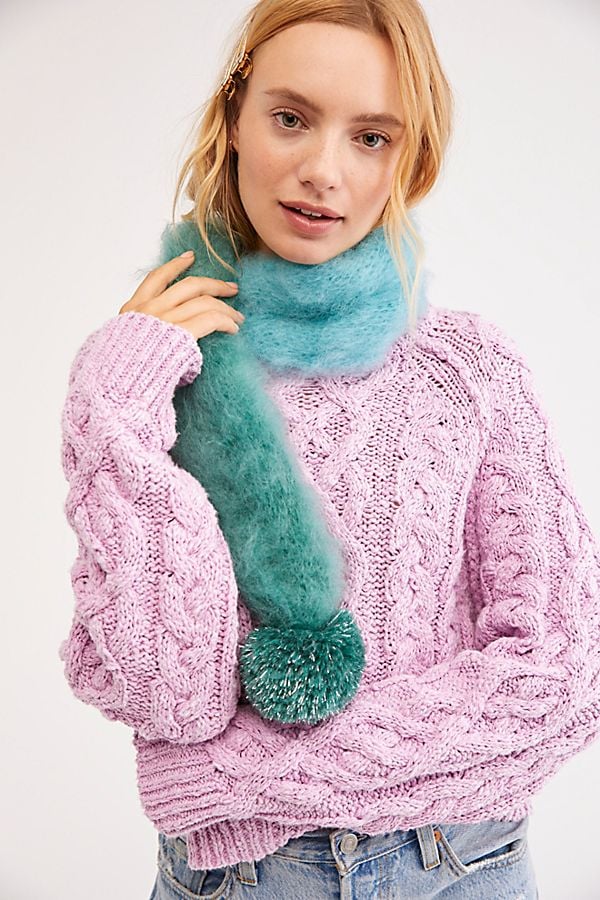 Ditsy Pom Mohair Cuddle Scarf