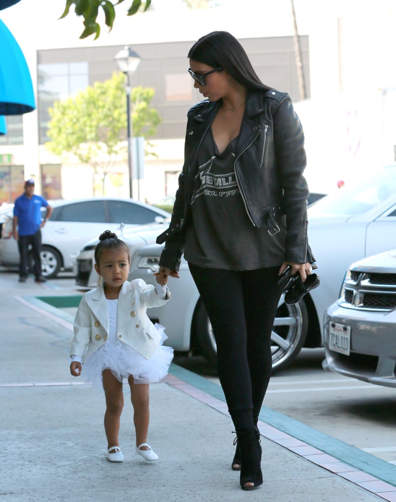 Kim Kardashian and North West Going to Dance Class