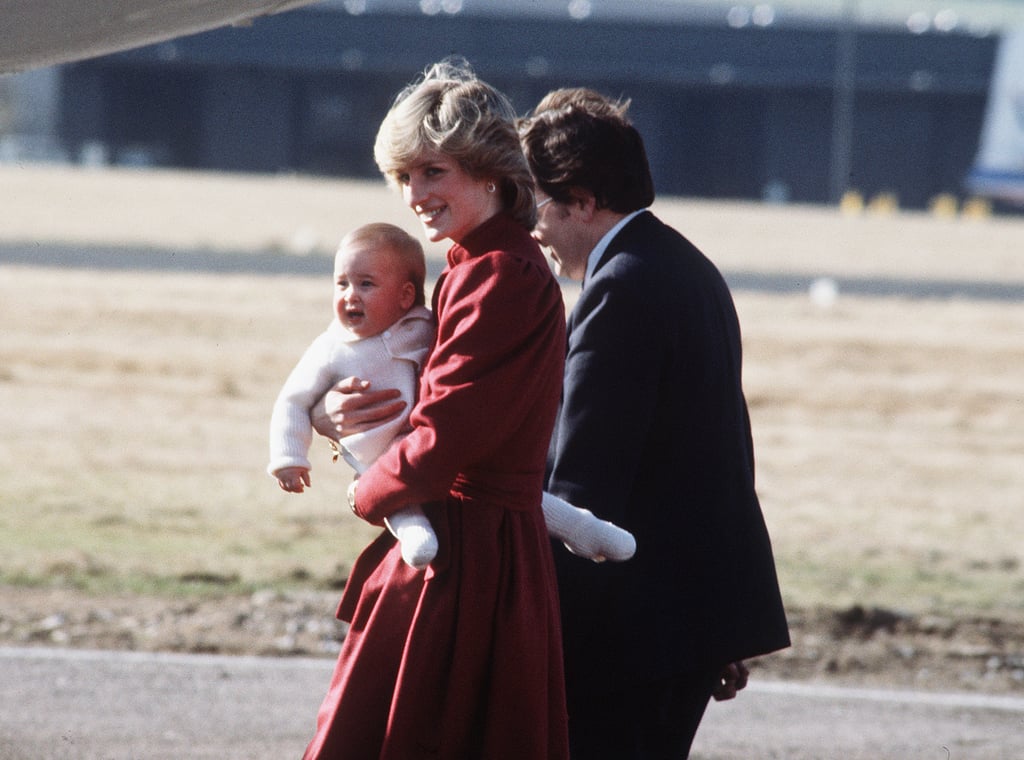 Prince William sported stockings (not shoes!) while visiting Scotland with his parents in 1983.