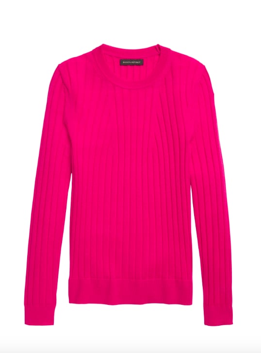 Petite Washable Merino Ribbed Sweater 