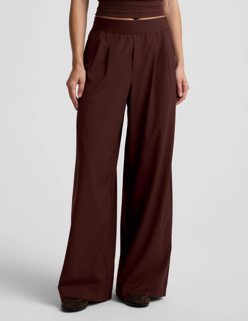 Beyond Yoga Elasticated Wide Leg Pant ($128)
"If there's one singular article clothing I could claim as the ultimate WFH-going-out-casual-errands-brunch uniform staple, this is it. These pants are indescribably flattering, beyond comfortable, and actually deliver on their promise of versatility. The pleats are an elevated touch, but not formal nor stiff enough to prevent them from being at home at home. You'll want a pair in every color so you can at least pretend you're wearing a new fit every time you meet up with friends." — Caitlin Oates, editorial operations coordinator