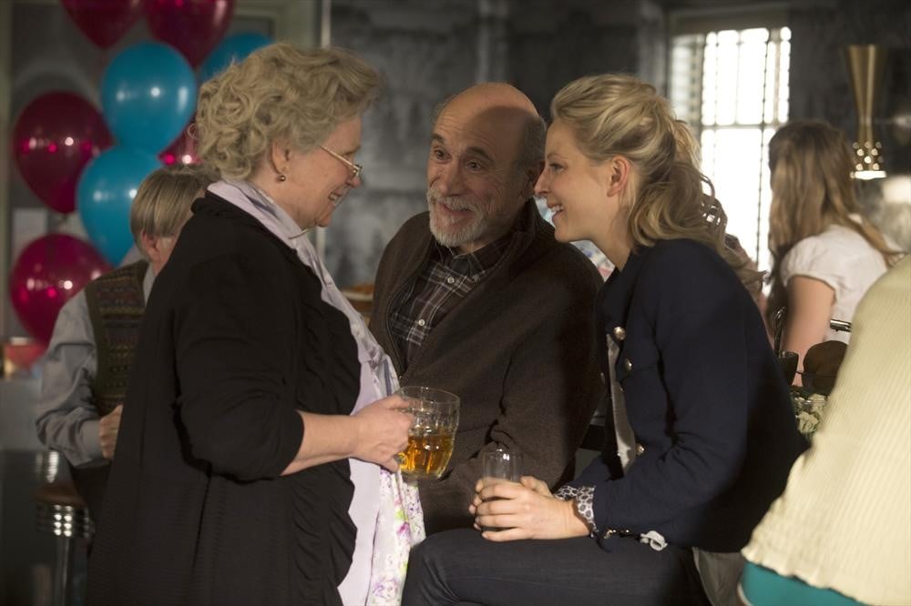 Granny (Beverley Elliott), Geppetto (Tony Amendola), and Kathryn (Anastasia Griffith) on the finale.