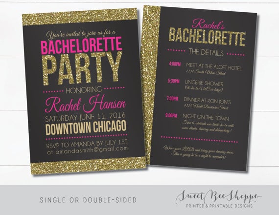 Glitter Party Invitations