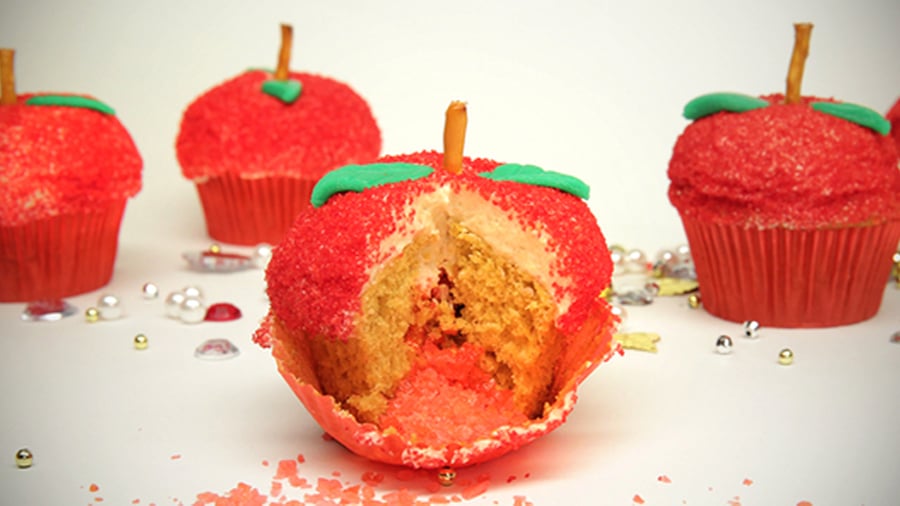 Pop Rocks-Filled Apple Cupcakes