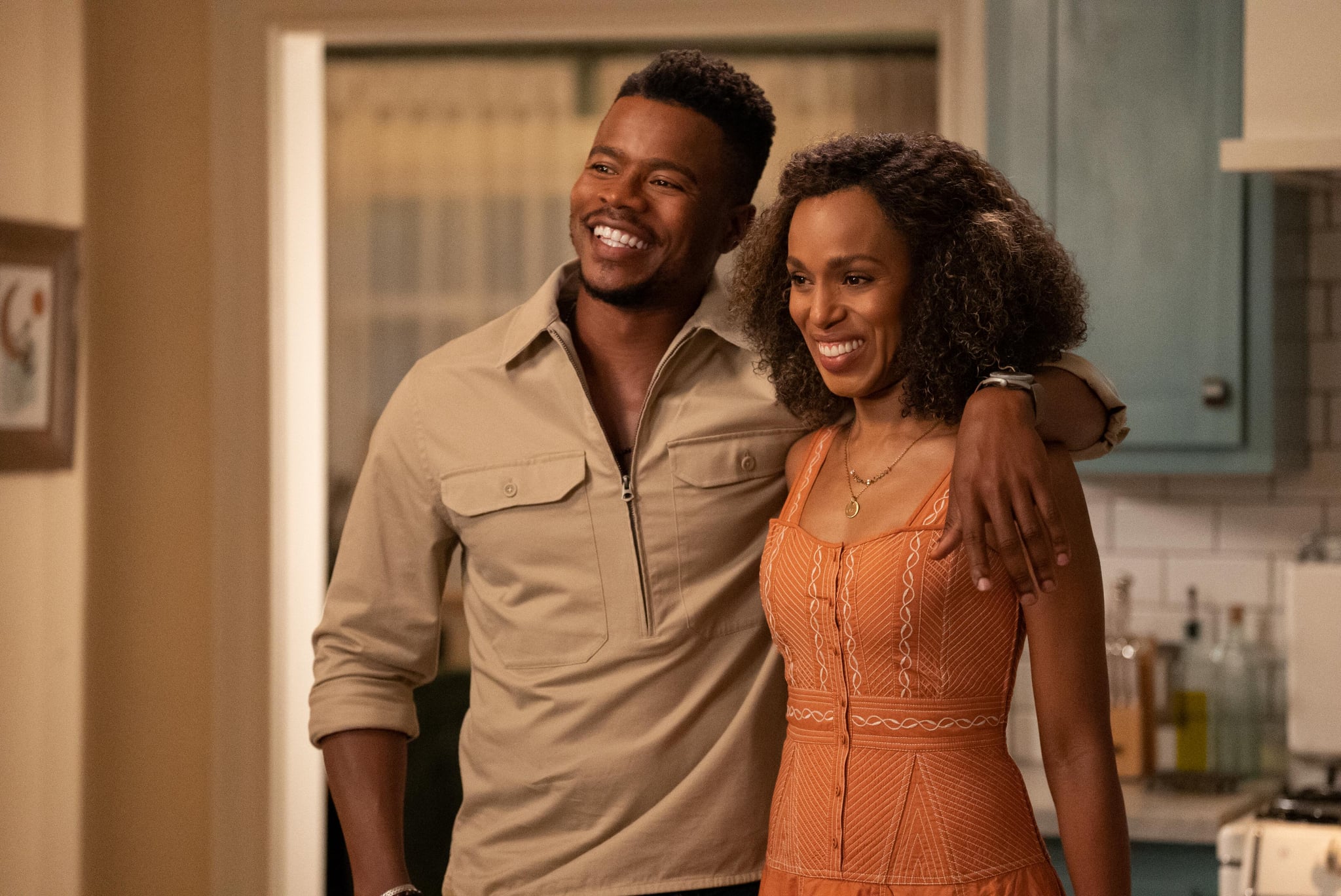 Marque Richardson and Kerry Washington in Hulu's UnPrisoned.