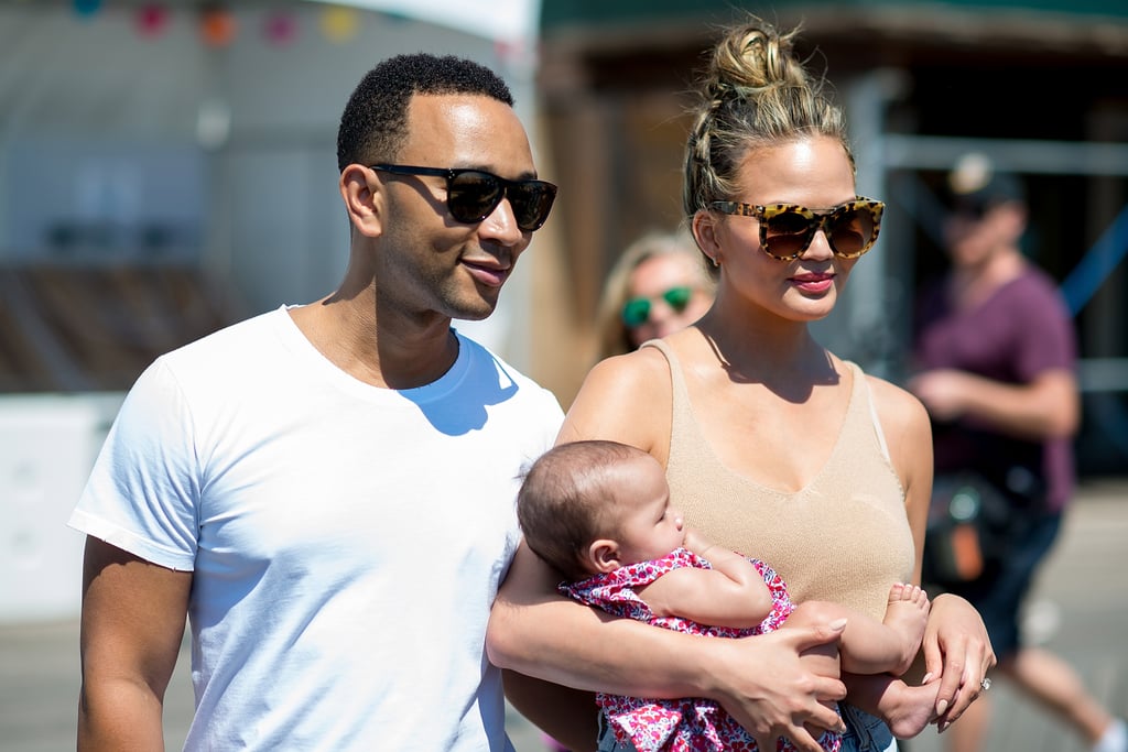 Chrissy Teigen With John Legend and Luna in NYC August 2016