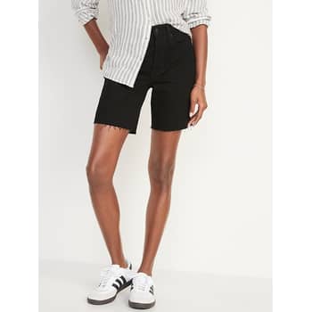 Old Navy High-Waisted O.G. Straight Black Jean Shorts Review | POPSUGAR ...