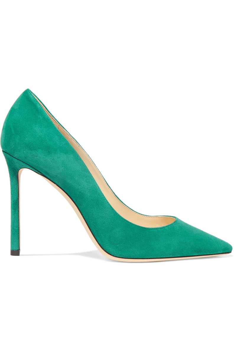 Jimmy Choo Romy 100 Suede Pumps