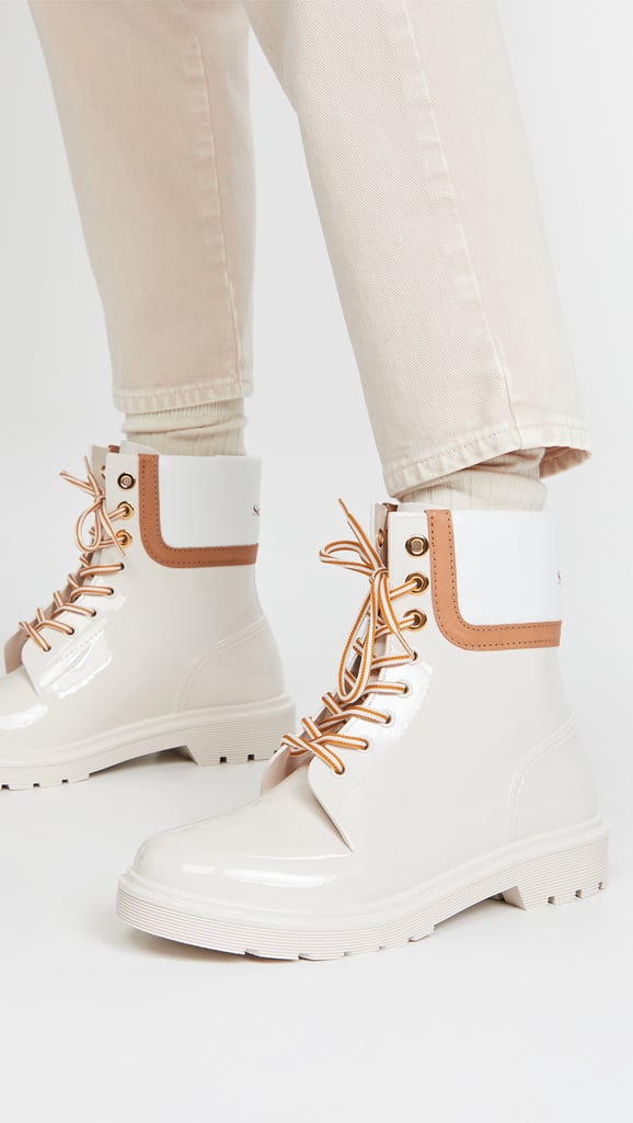 See by Chloe Florrie Lace Up Rain Boots