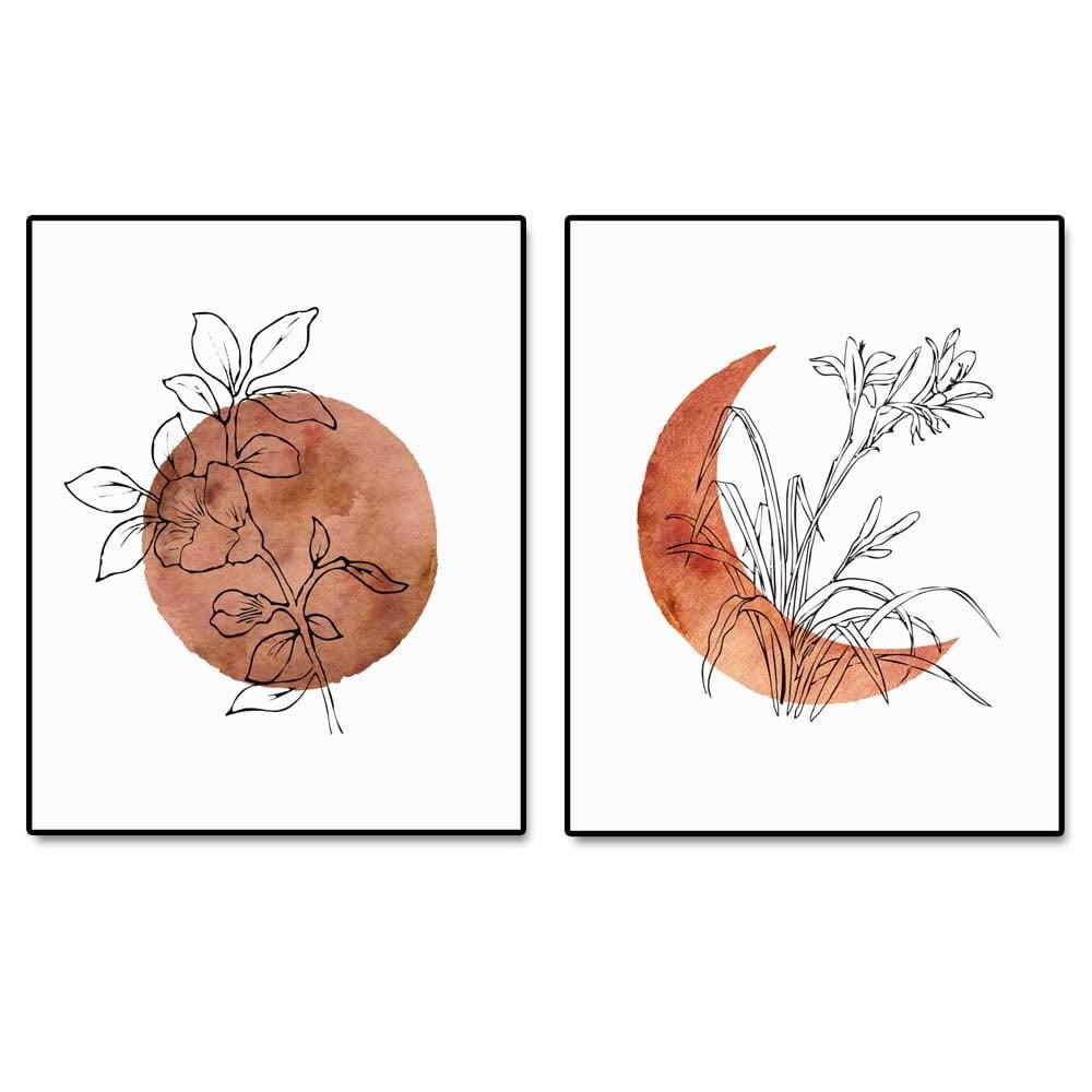 ArtPrint Terracotta Sun and Moon Print