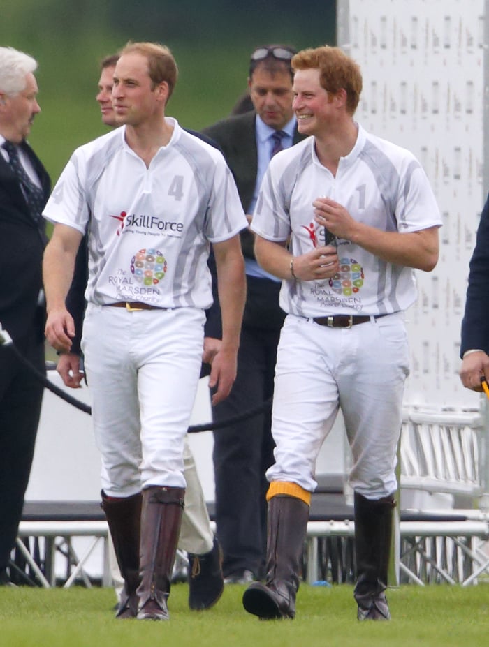 Prince William = 6'3", Prince Harry = 6'2"