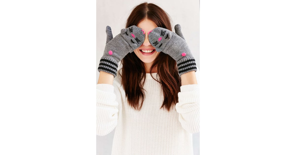 Kitsch Animal Convertible Gloves (22) CatPrinted Clothing