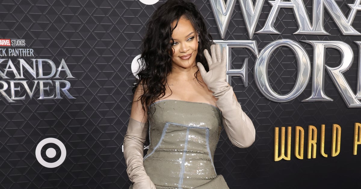 Rihanna Returns to the Red Carpet in a Sequined, Strapless