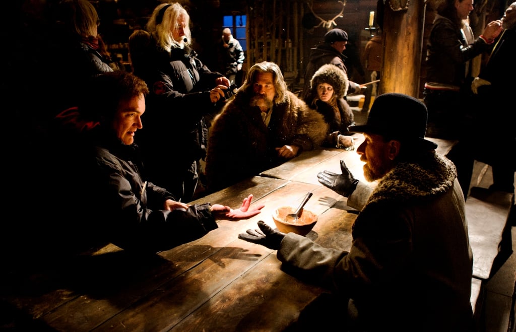 Quentin Tarantino on the set.