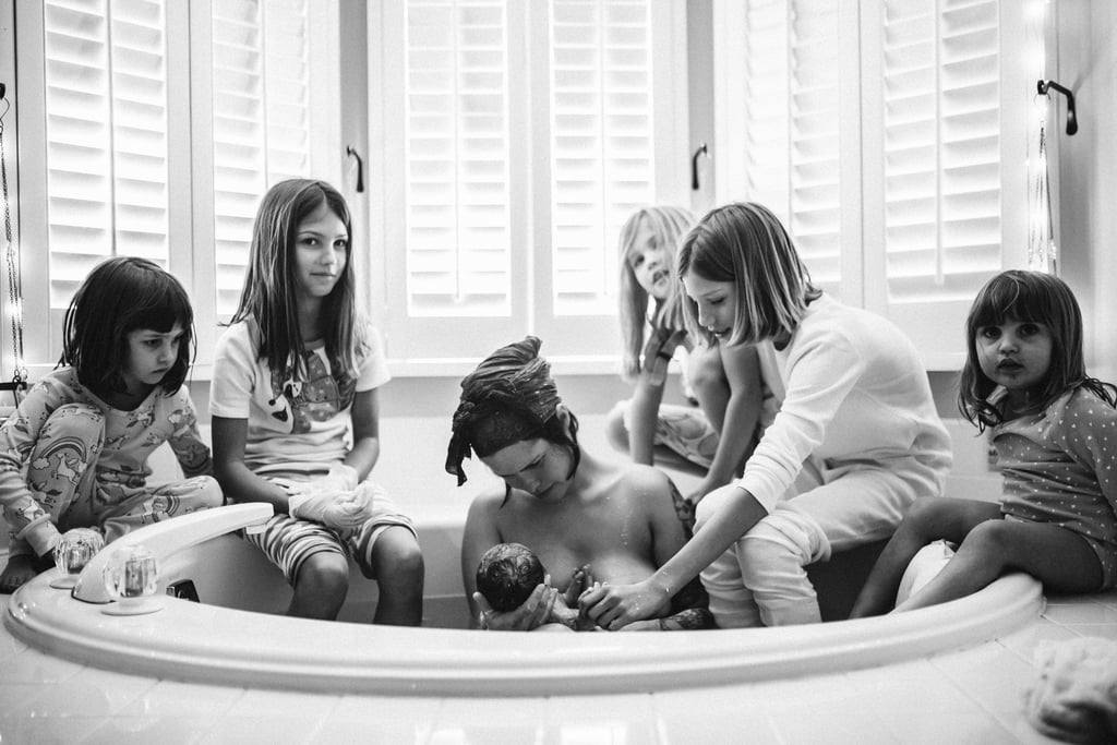 Mom Gives Birth With Daughters Present