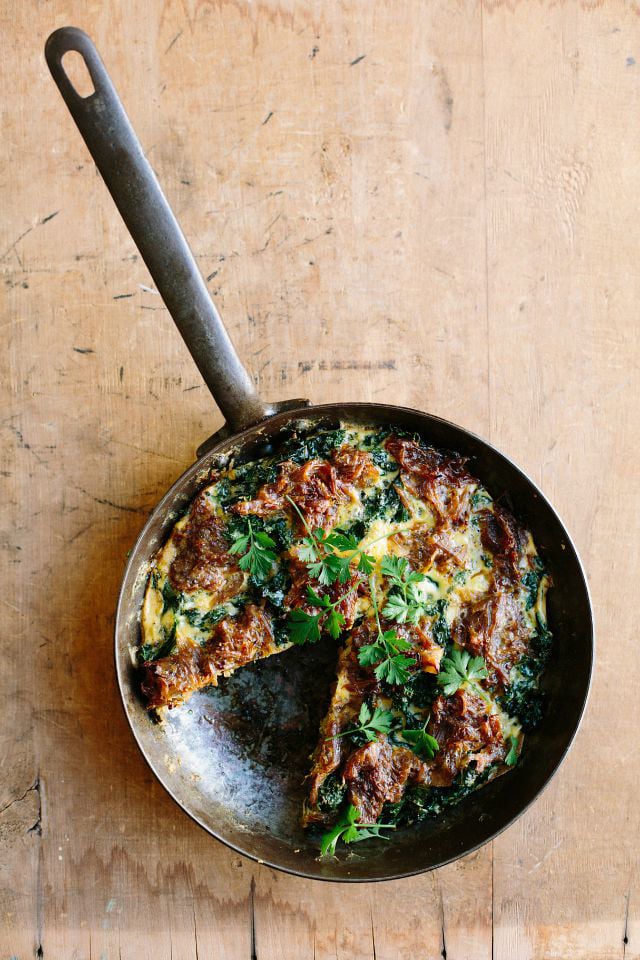 Kale and Caramelized Onion Frittata