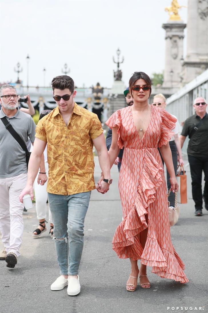 Priyanka Chopra Maxi Dress in Paris