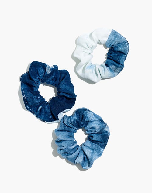 Dale & Blue Indigo-Dyed Linen Scrunchies