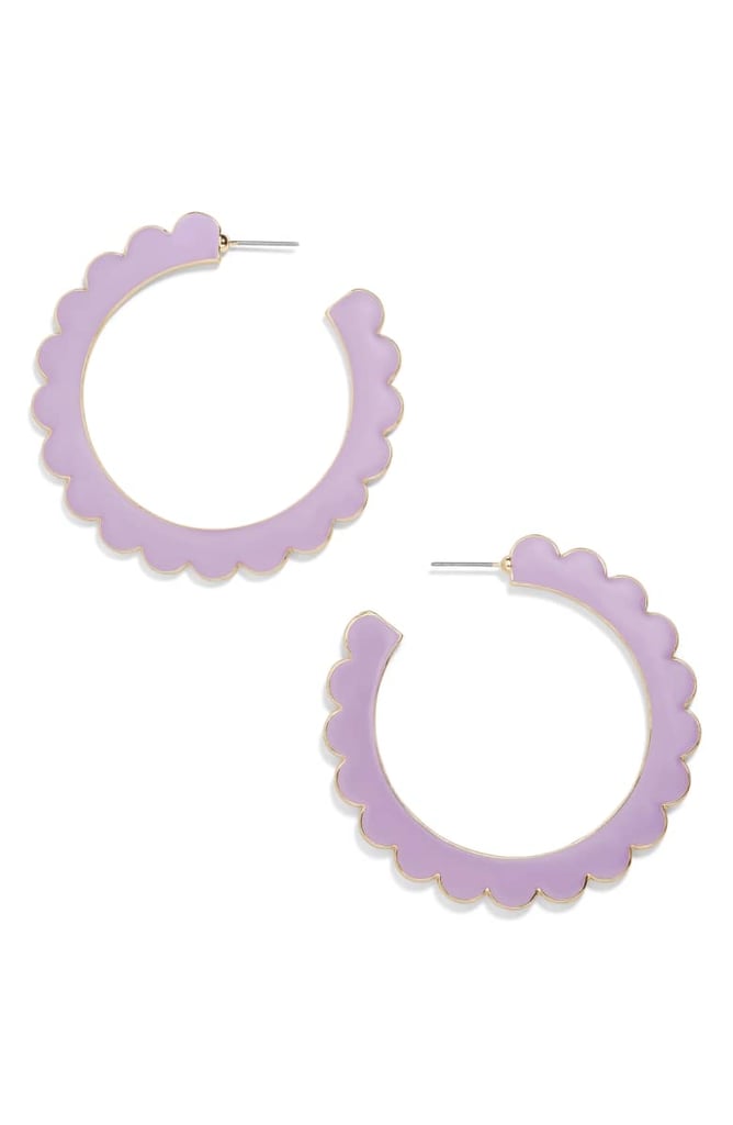 BaubleBar Desideria Scallop Hoop Earrings