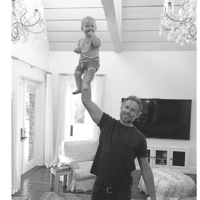Eric Johnson held baby Ace in high regard.
Source: Instagram user jessicasimpson