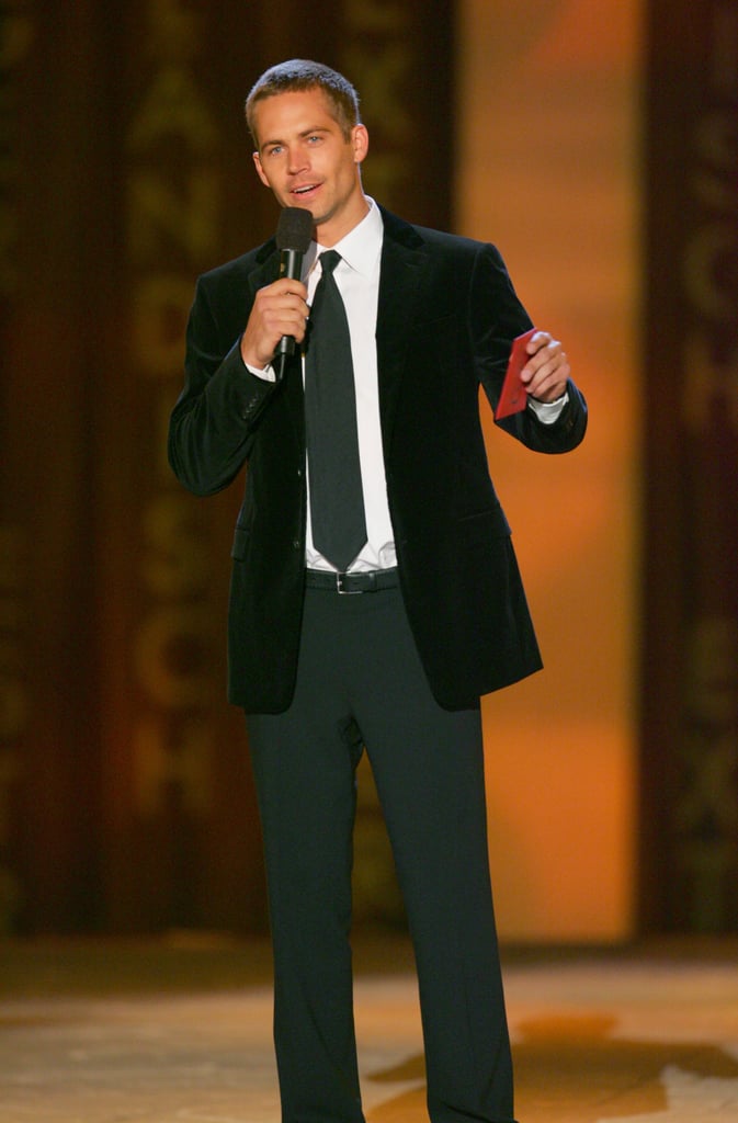 He spoke on stage during the Taurus World Stunt Awards in LA in September 2005.