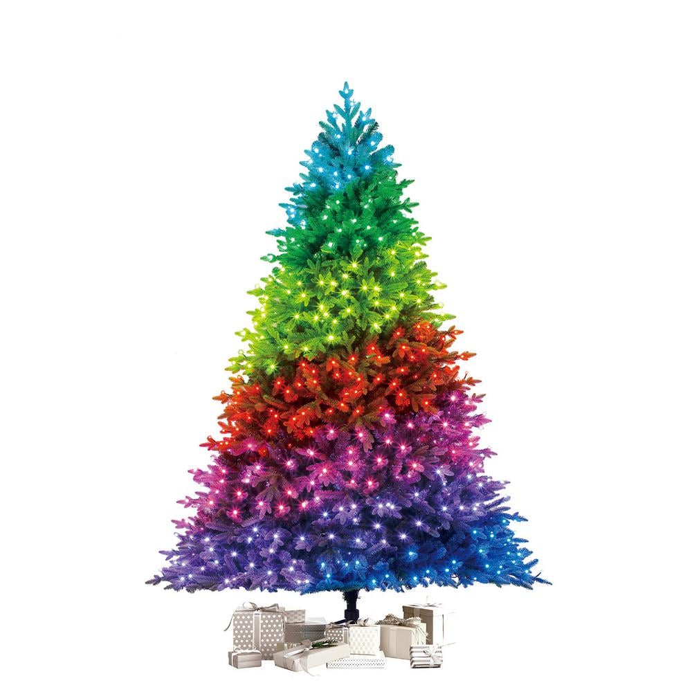 Home Decorators Collection 7.5-ft. Swiss Mountain Black Spruce Twinkly Rainbow Christmas Tree