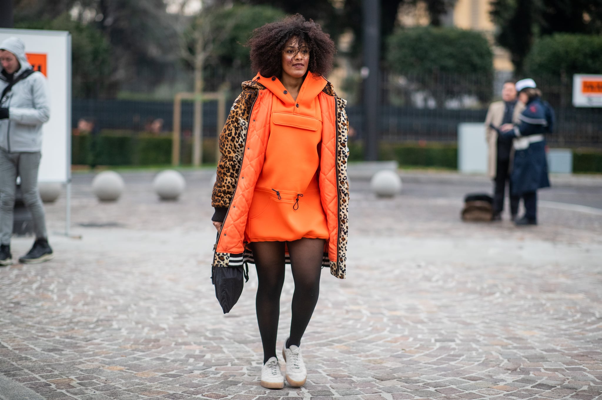 Orange and leopard print outfit best sale