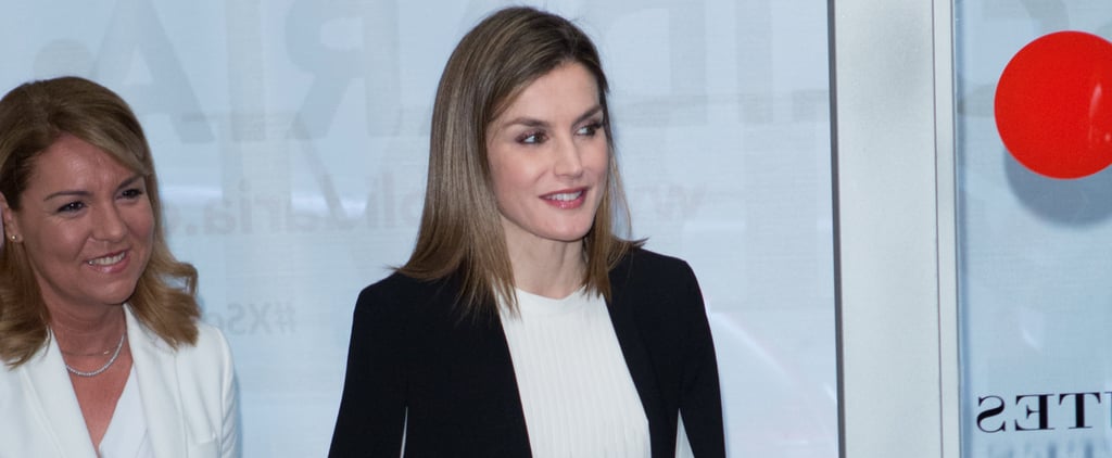 Queen Letizia Wearing a Cape April 2016