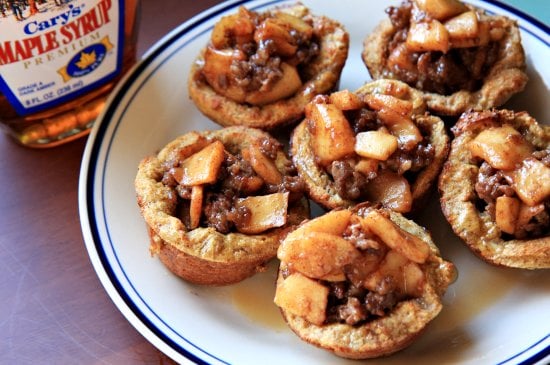 French Toast Cups With Sausage and Apples