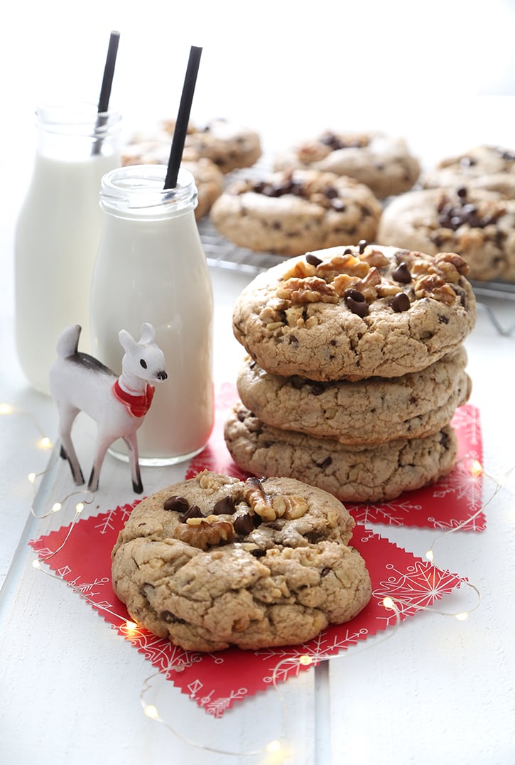 Giant Walnut Chocolate Chip Cookies