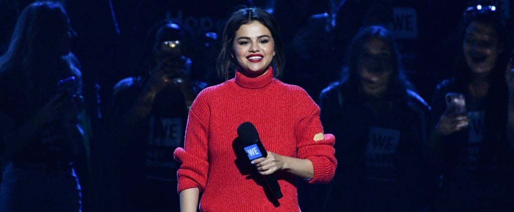 Selena Gomez's Red Sweater on WE Day 2018
