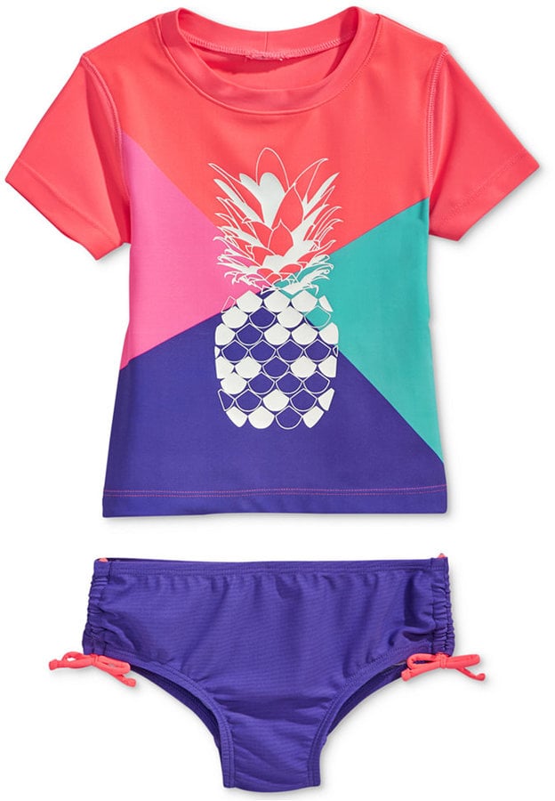 OshKosh Pineapple Colorblocked Rash Guard Swim Set | Trendiest Bathing ...