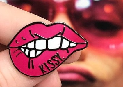 Kissy Enamel Pin