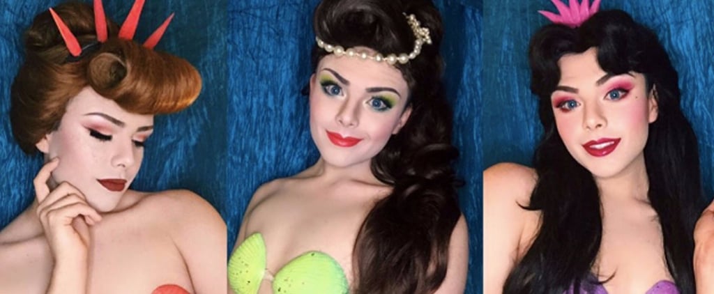Makeup Artist Transforms Into Sisters From Little Mermaid