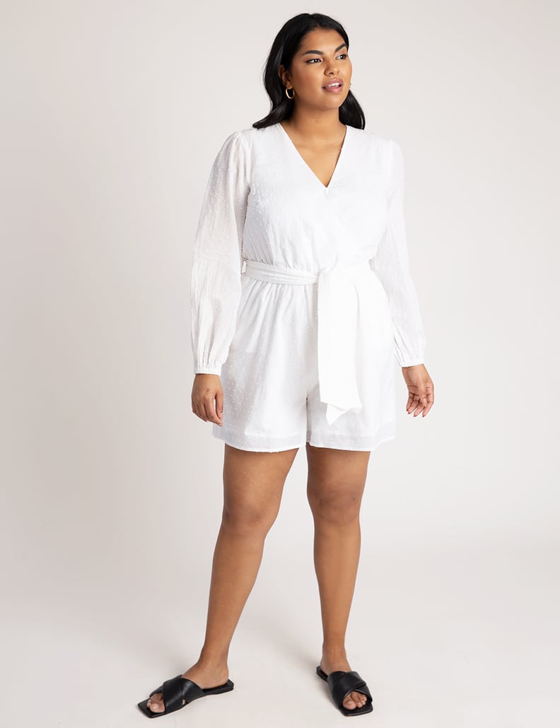 Eloquii Romper with Puff Sleeves