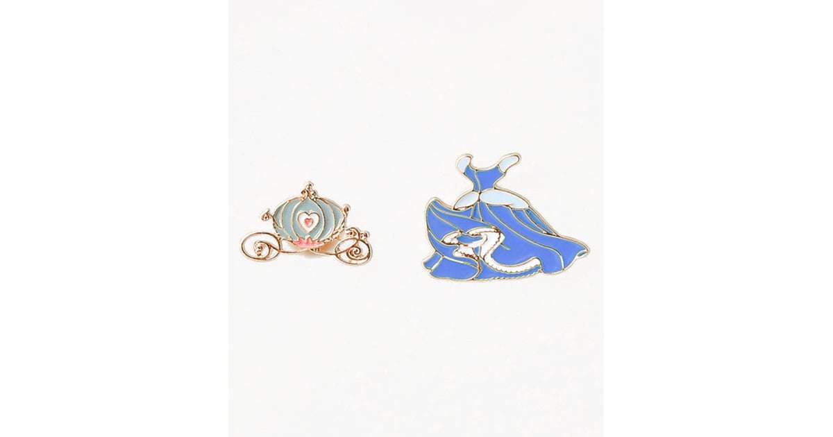 Blue Dress And Carriage Cinderella Enamel Pin Set 12 Disney Happiest