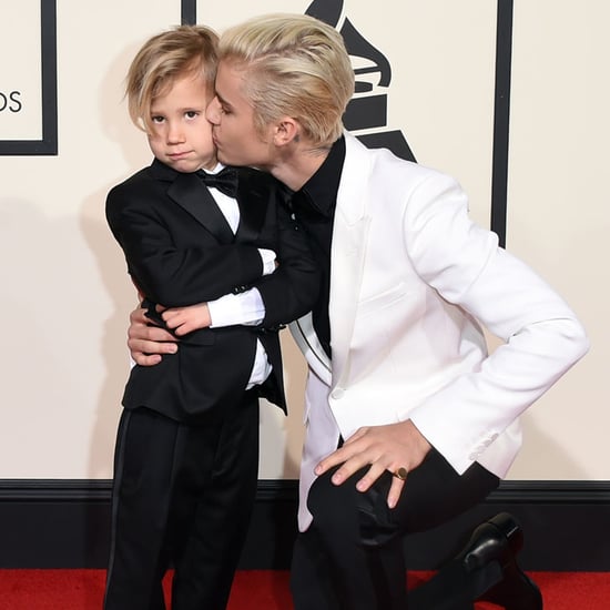 Justin Bieber and His Little Brother at the Grammys 2016