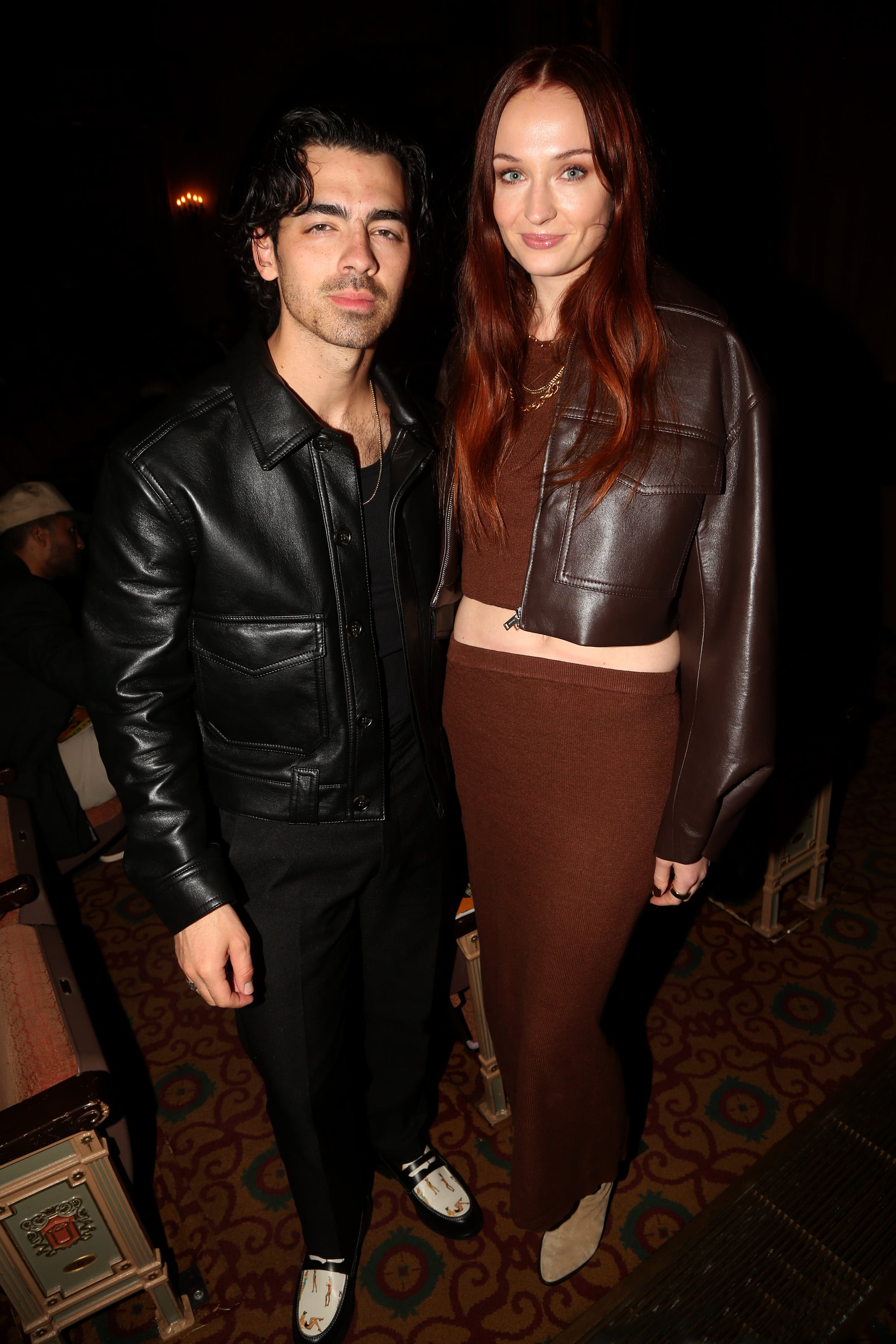 NEW YORK, NEW YORK - OCTOBER 20: (EXCLUSIVE COVERAGE)  Joe Jonas and Sophie Turner pose at the opening night of the play 